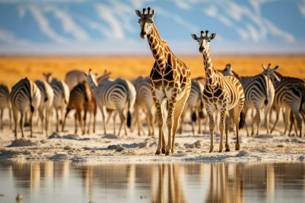 Etosha National Park, Namibia: A Wildlife Haven Featuring Vast Salt Pans, Diverse Animals, and Incredible Safari Experiences